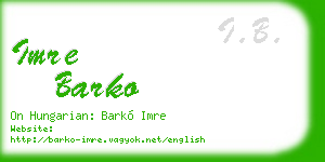 imre barko business card