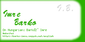imre barko business card